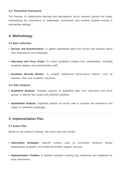Free Action Research in Higher Education Template to Edit Online
