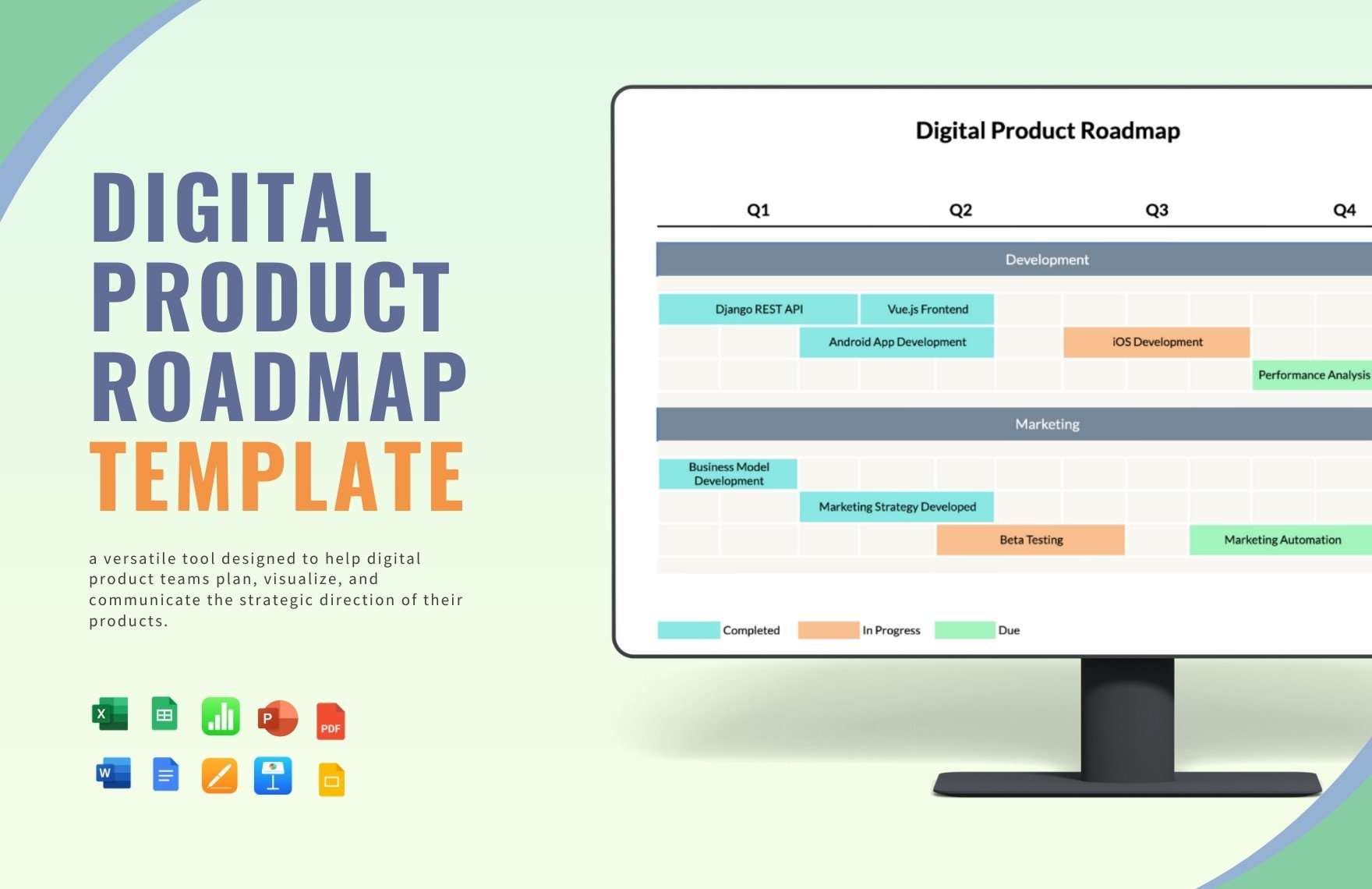 Digital Product Roadmap Template