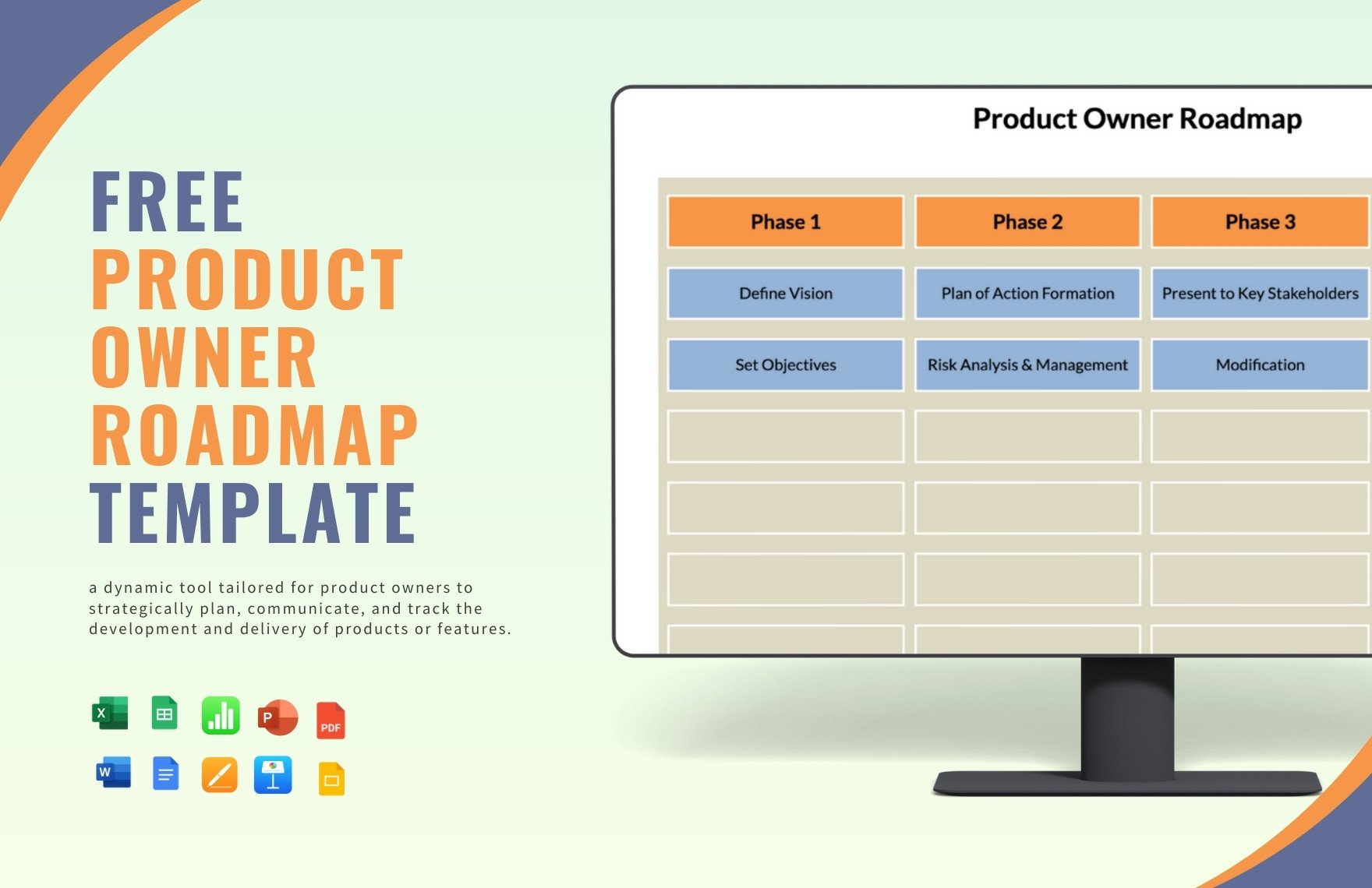 Product Owner Roadmap Template