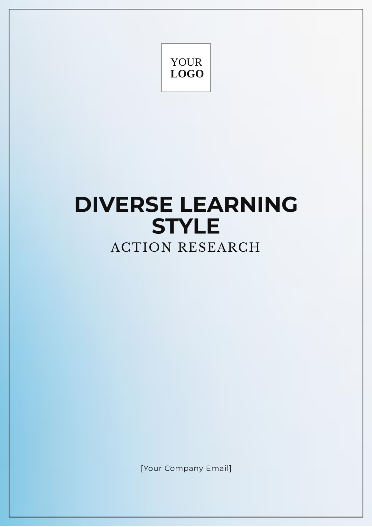 Diverse Learning Styles Action Research Template - Edit Online & Download