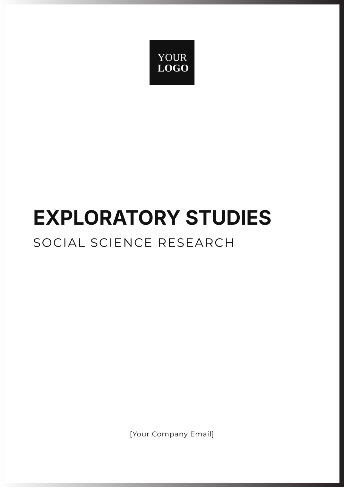 Exploratory Studies Social Science Research Template - Edit Online & Download