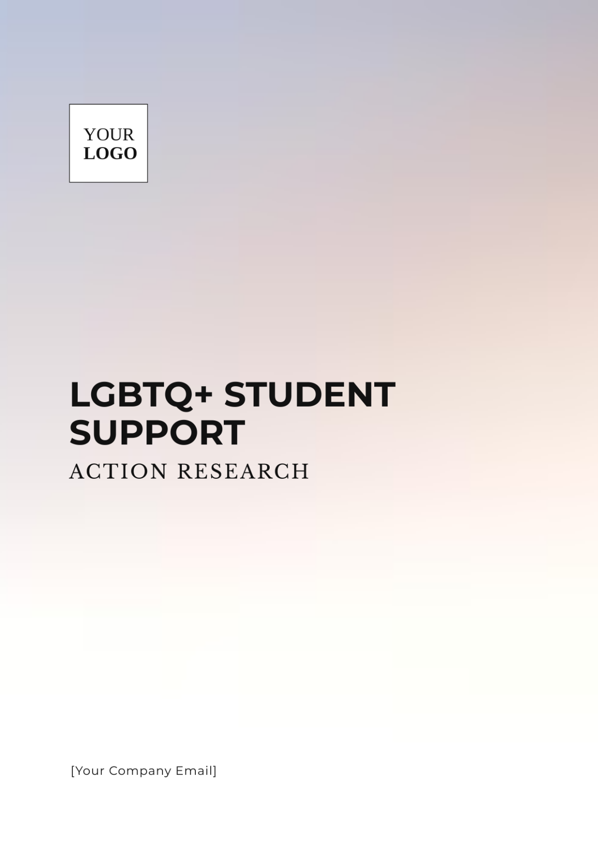 LGBTQ+ Student Support Action Research Template - Edit Online & Download