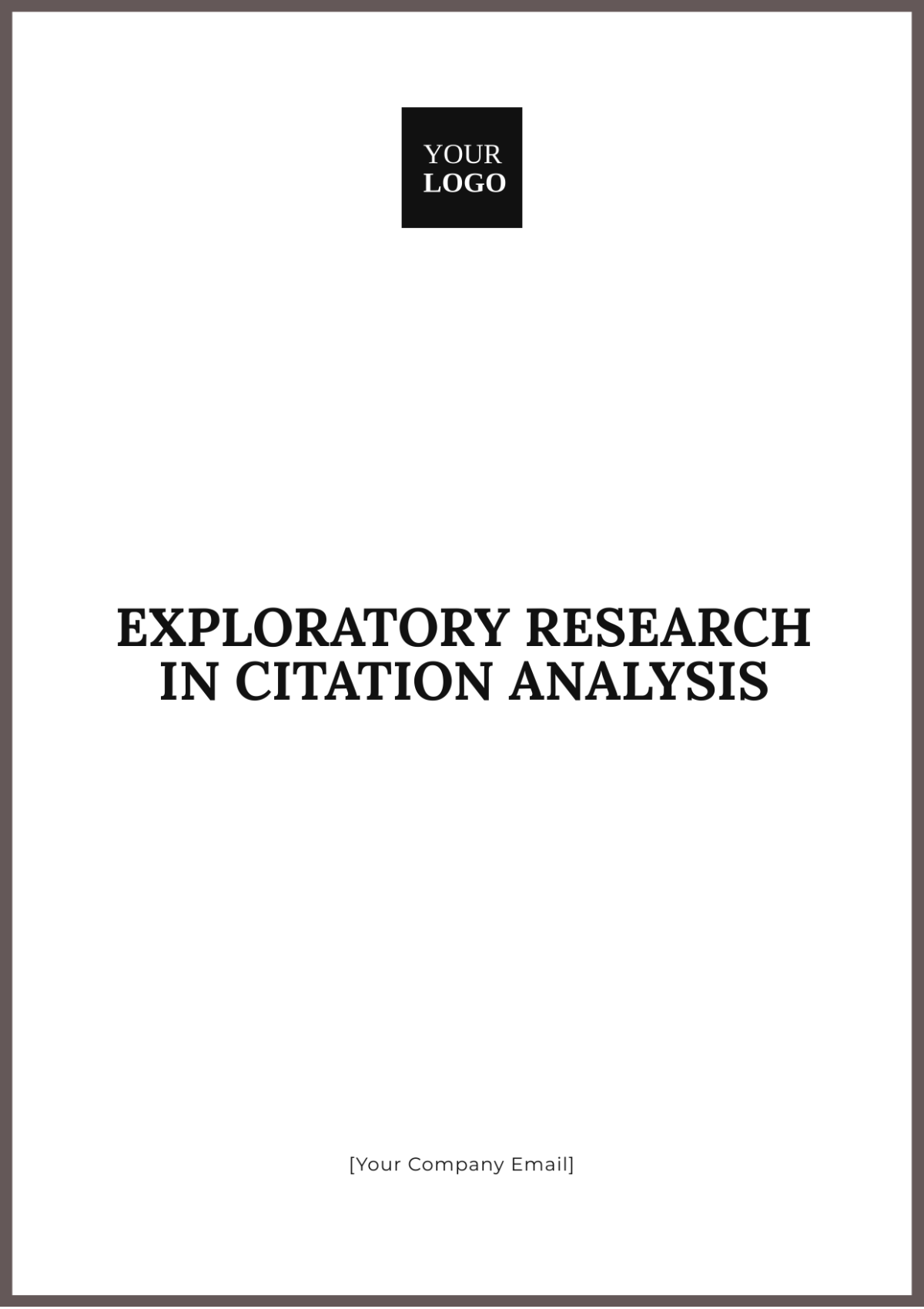 Exploratory Research in Citation Analysis Template - Edit Online & Download