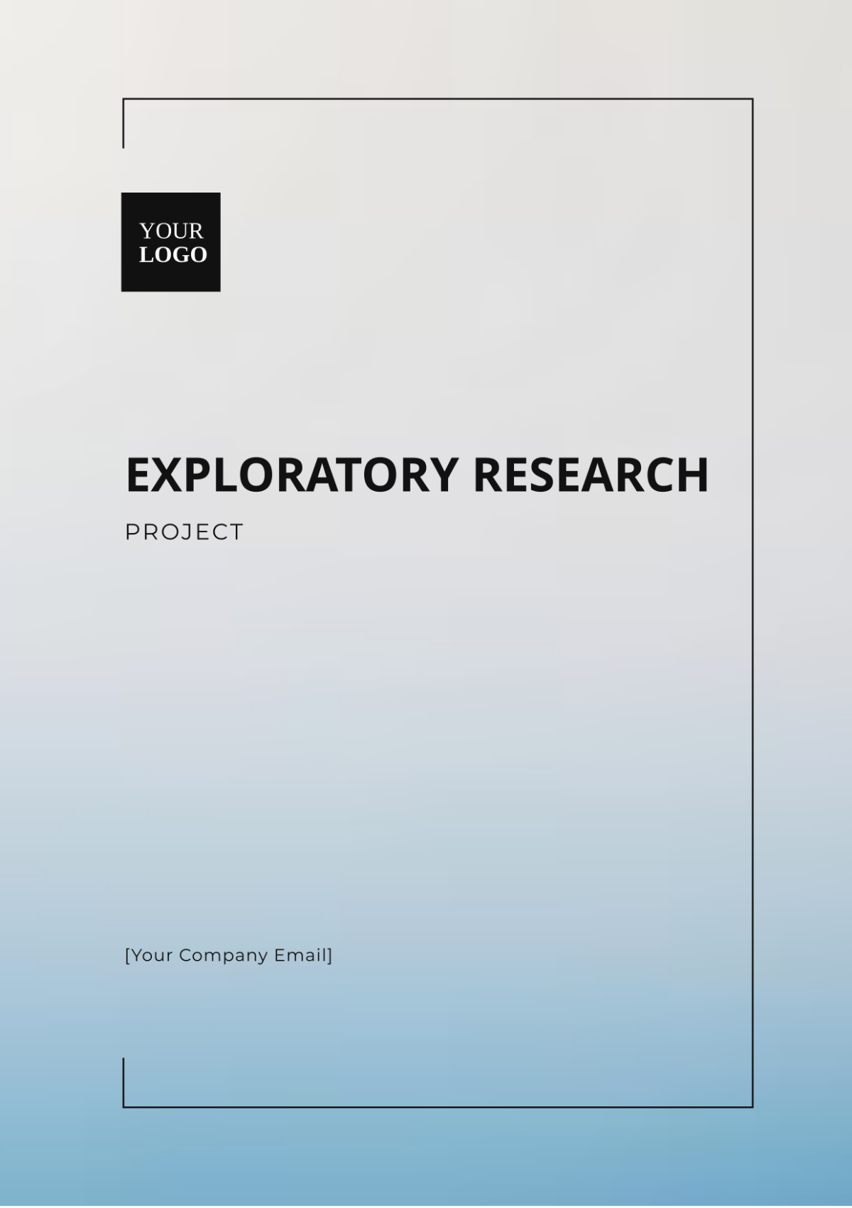 Exploratory Research Project Template - Edit Online & Download