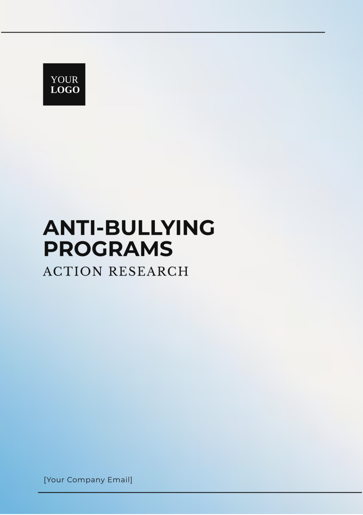 Anti-Bullying Programs Action Research Template - Edit Online & Download