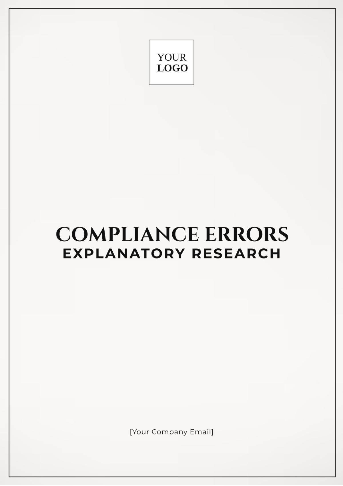 Compliance Errors Explanatory Research Template - Edit Online & Download