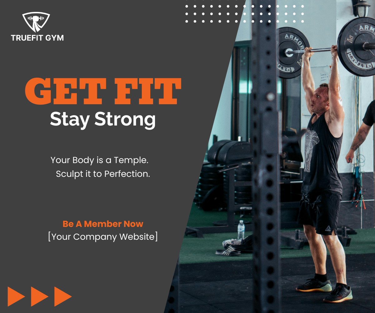 Gym Business Banner Template - Edit Online & Download