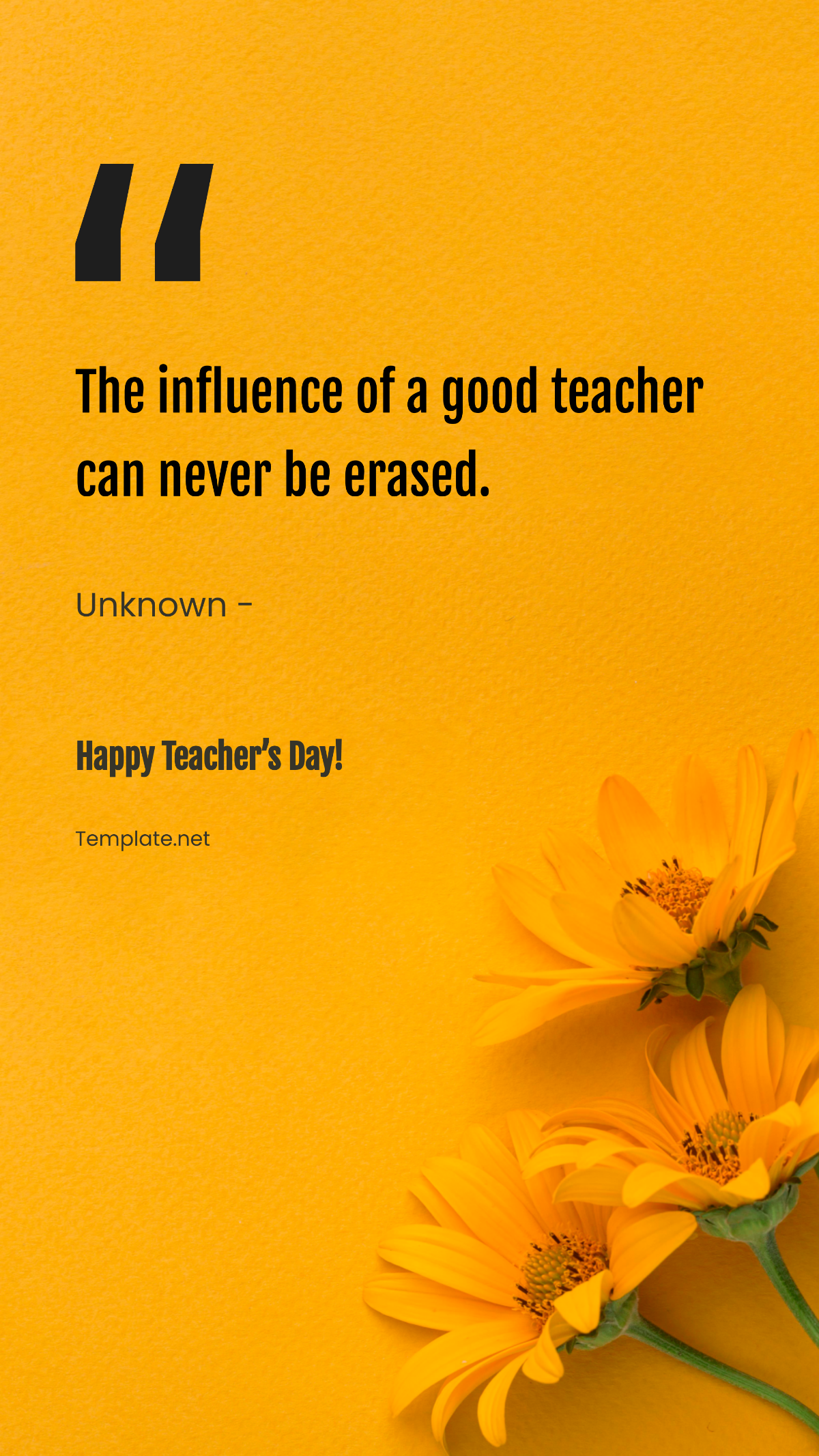 Teachers Day Life Quote Template - Edit Online & Download