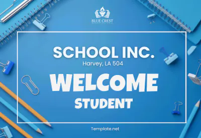 Free School Welcome Card Template to Edit Online