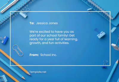 Free School Welcome Card Template to Edit Online