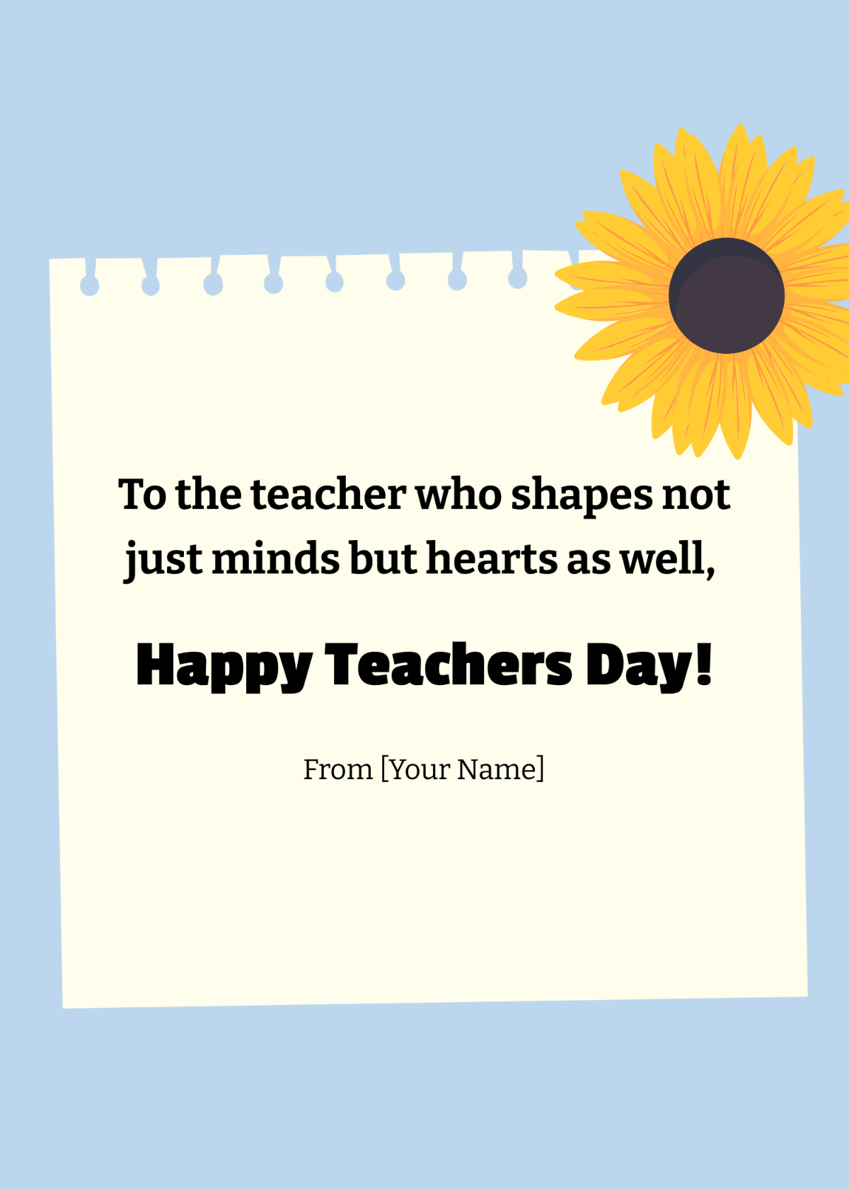 Teacher's Day Message from Parents Template - Edit Online & Download