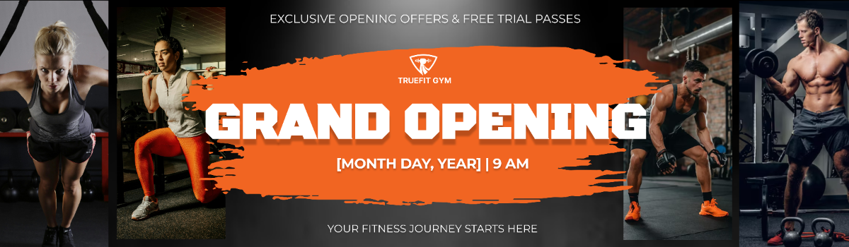 Free Gym Grand Opening Billboard Template