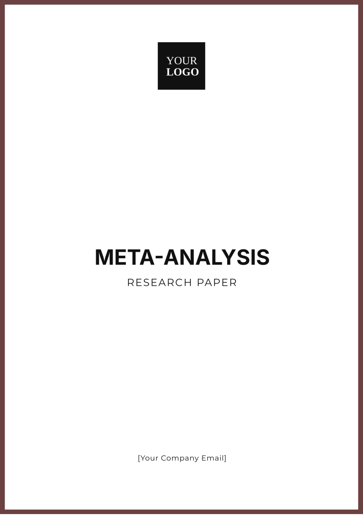 Meta-Analysis Research Paper Template