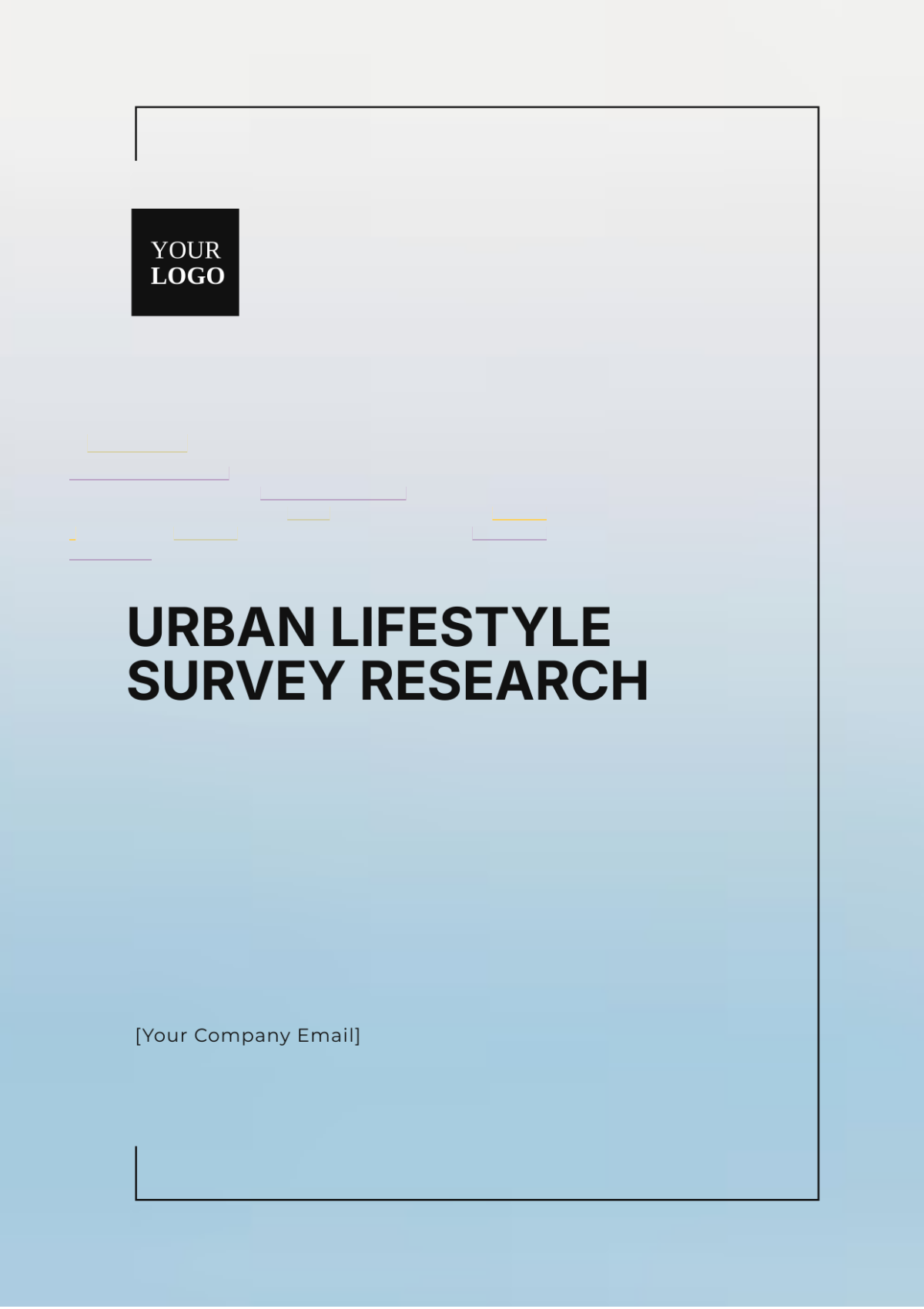 Urban Lifestyle Survey Research Template - Edit Online & Download