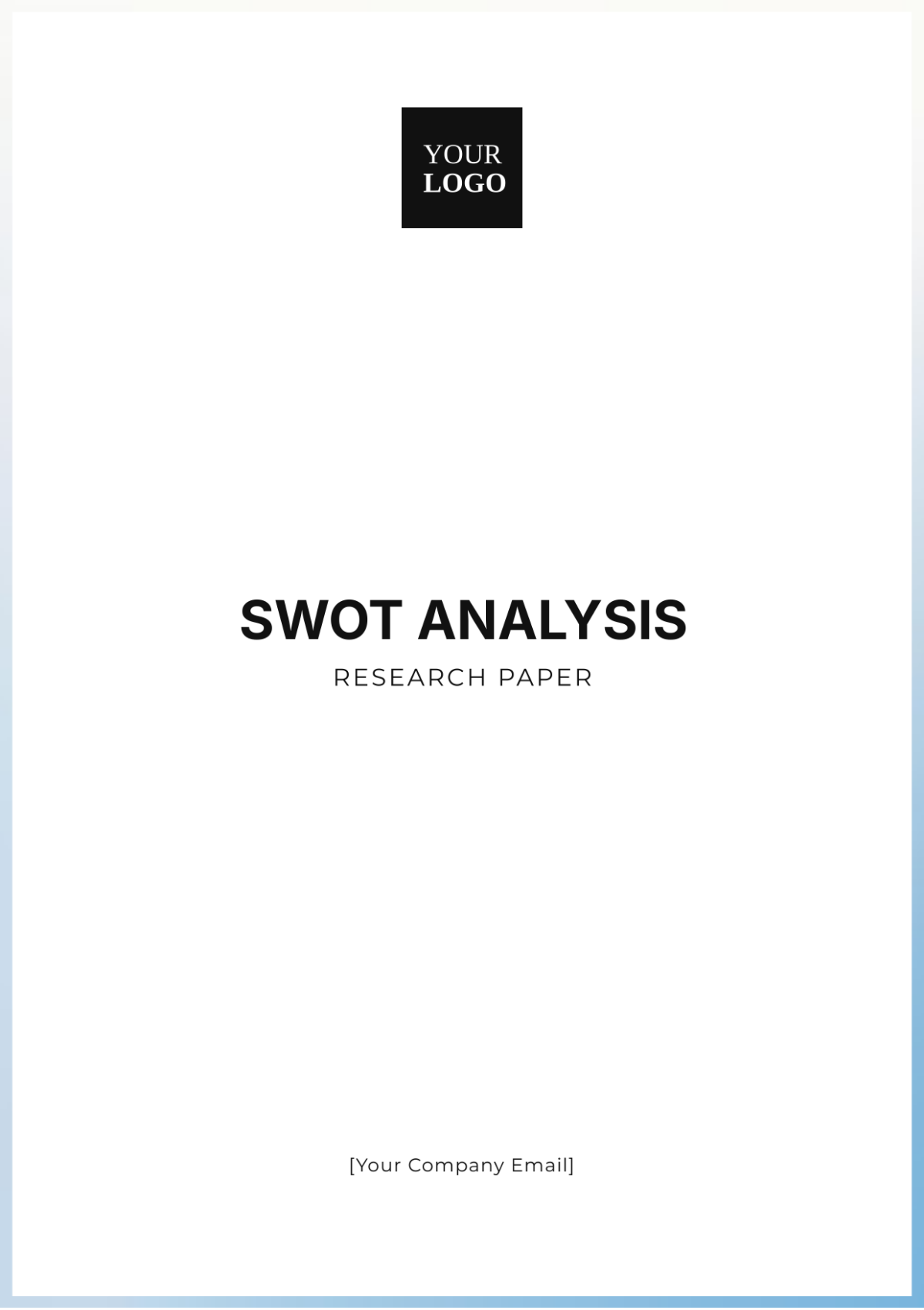 SWOT Analysis Research Paper Template - Edit Online & Download