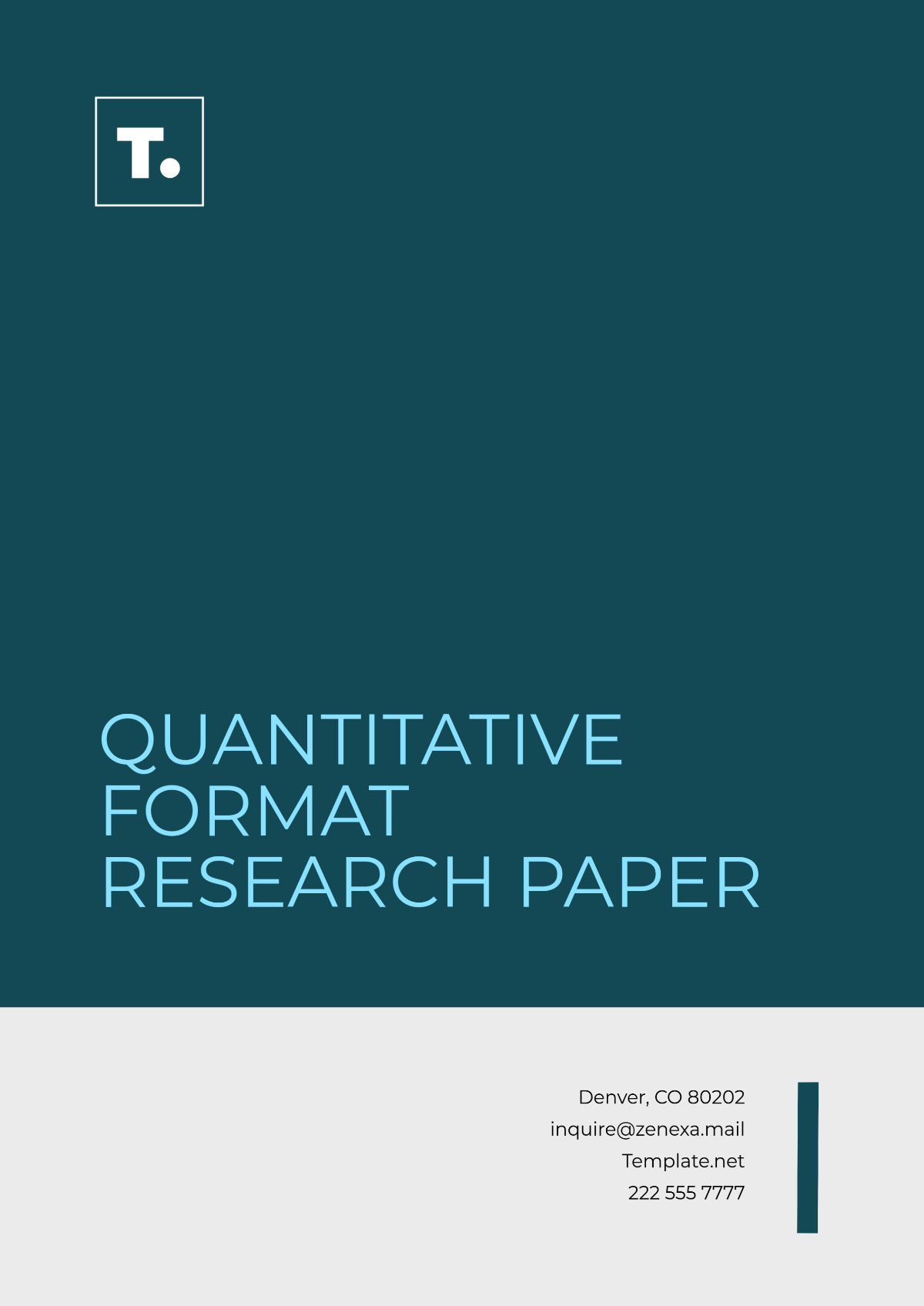 Quantitative Format Research Paper Template - Edit Online & Download