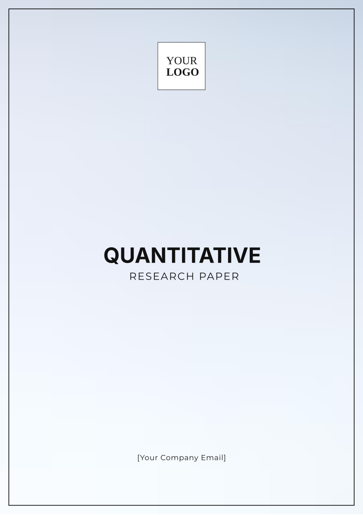 Quantitative Research Paper Template