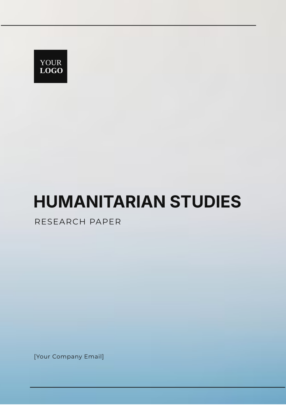 Humanitarian Studies Research Paper Template