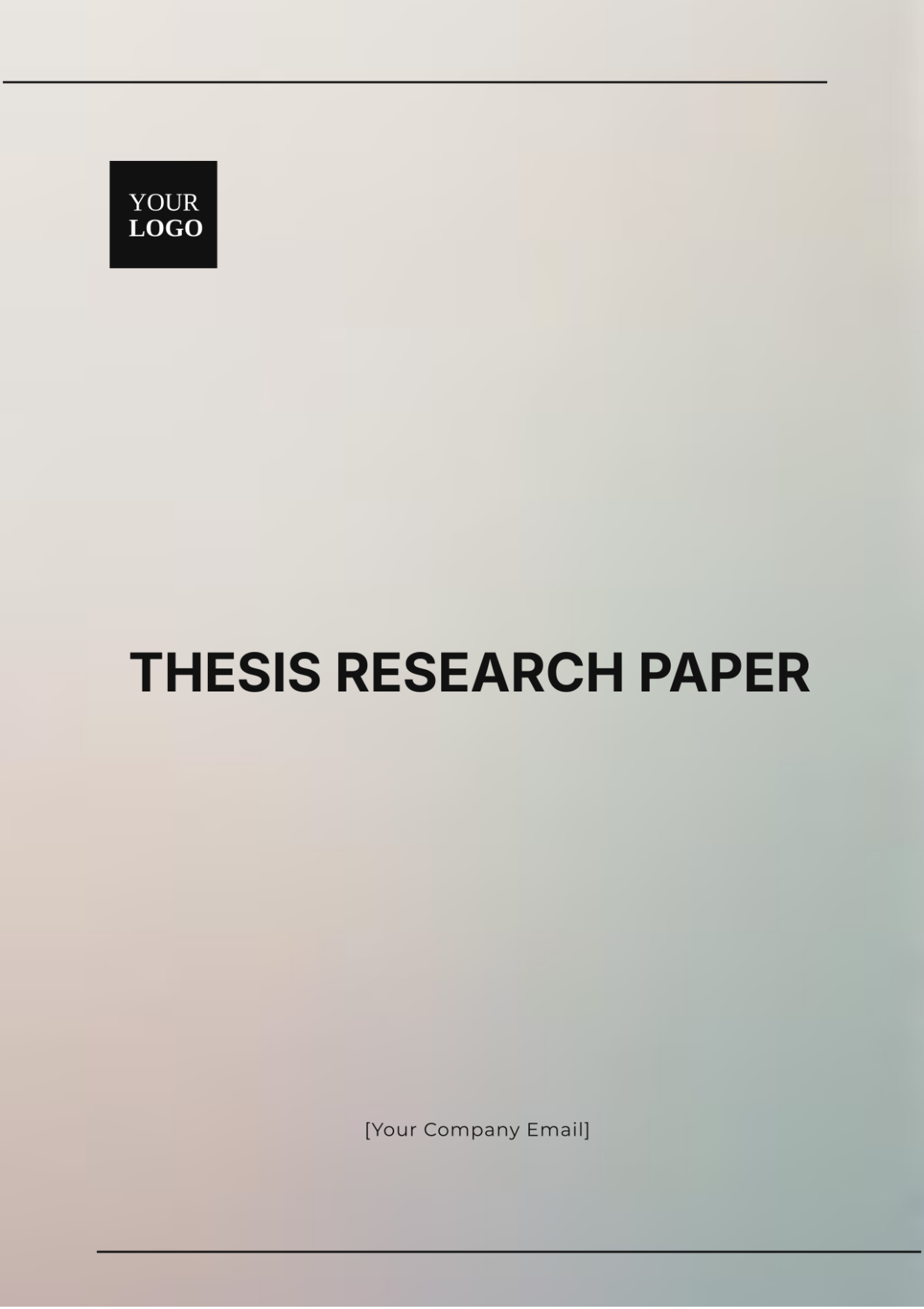 Thesis Research Paper Template