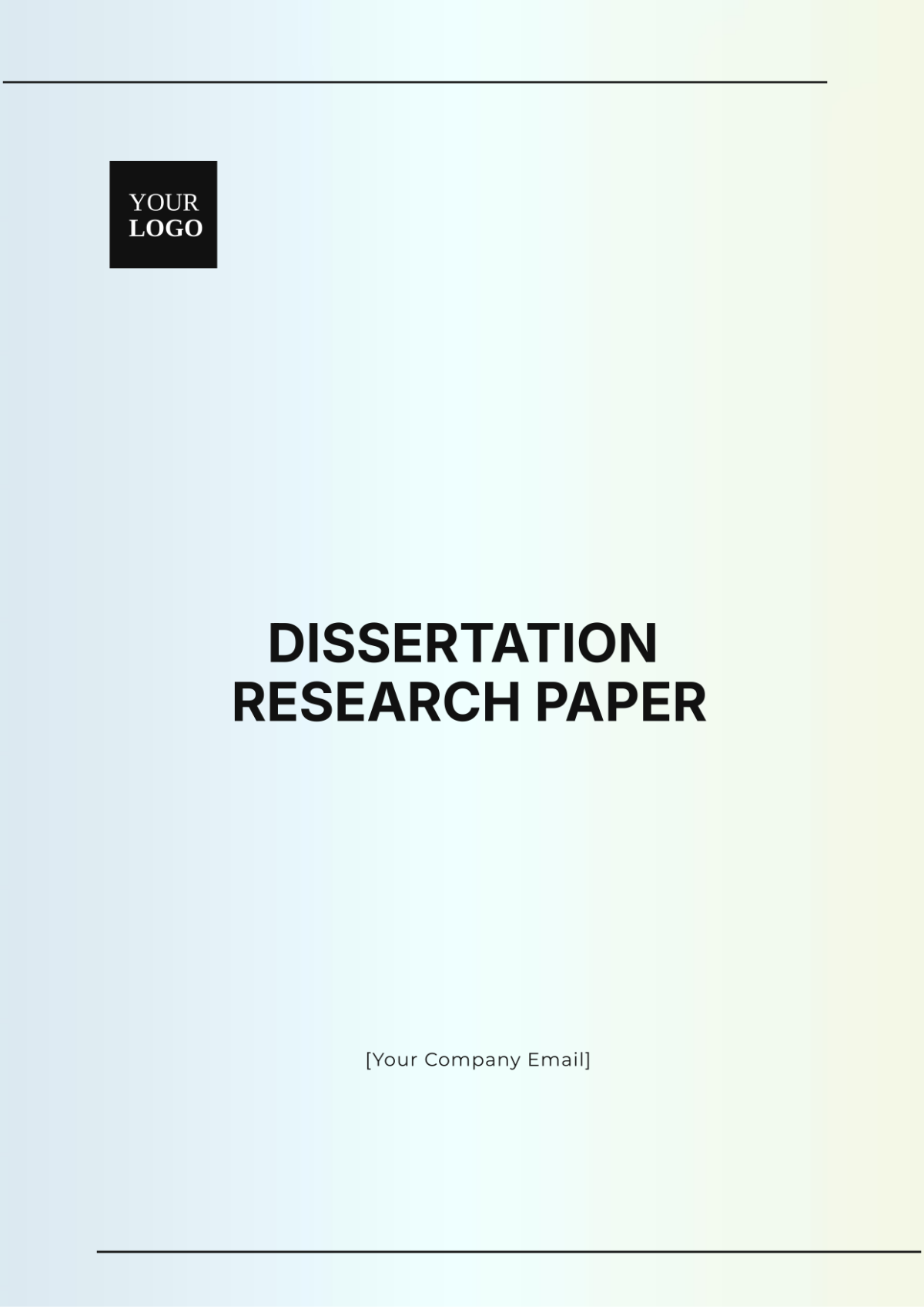 Dissertation Research Paper Template