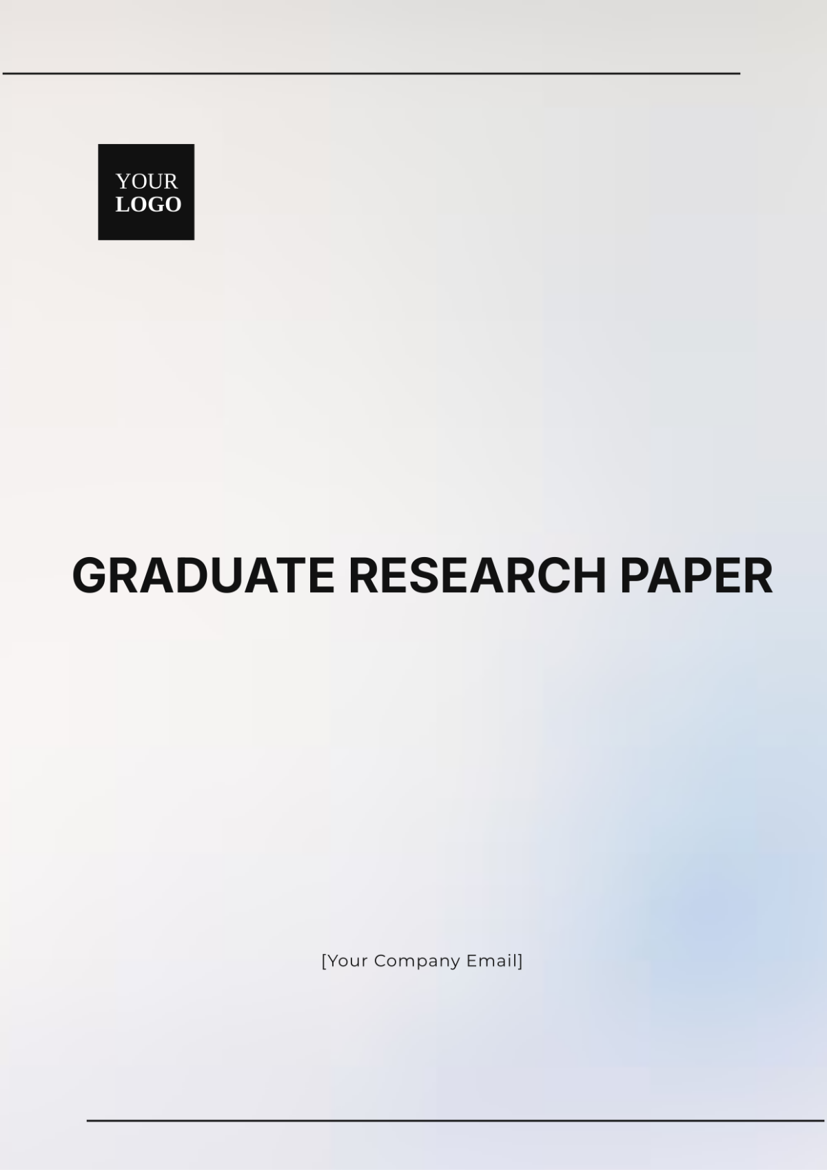 Graduate Research Paper Template