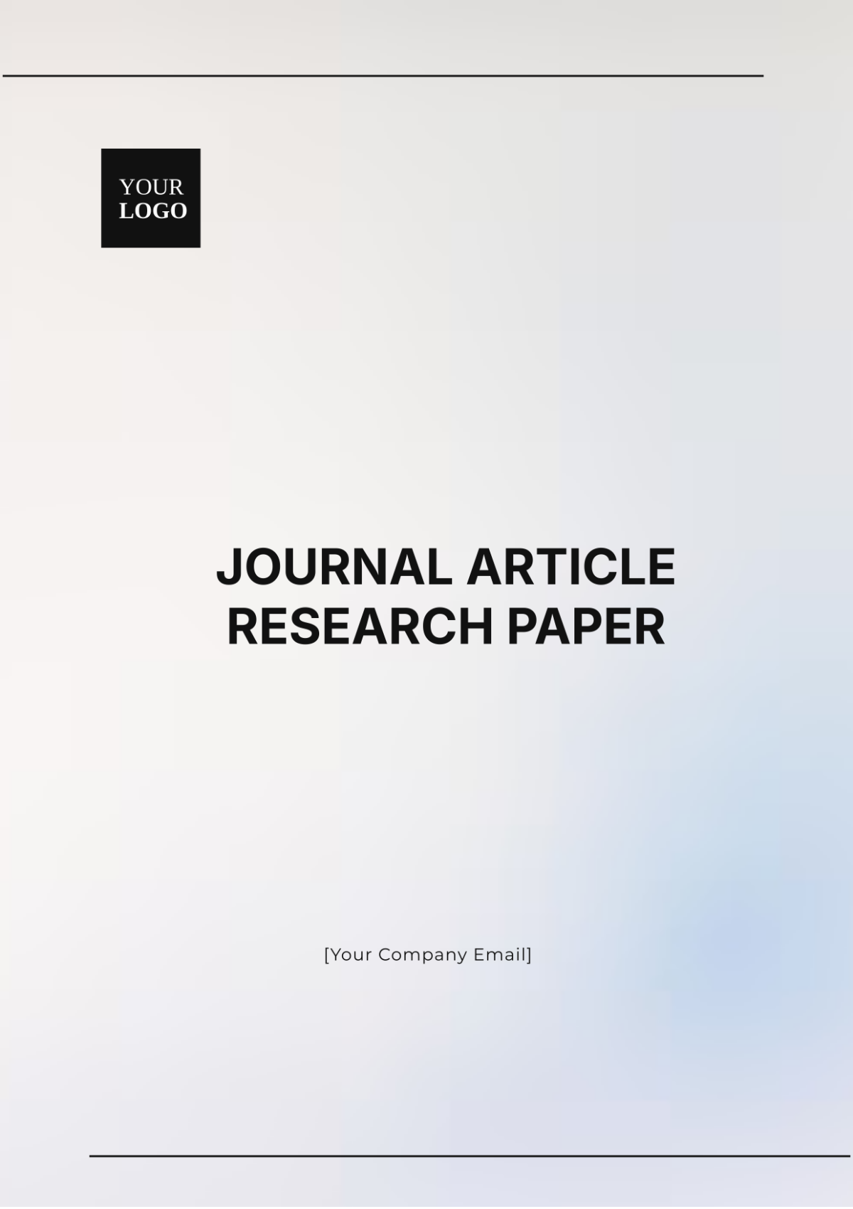 Journal Article Research Paper Template