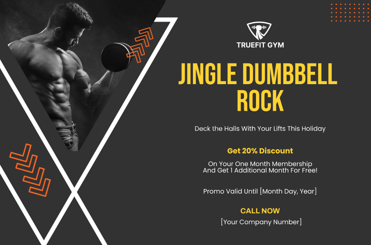 Gym Holiday Banner Template - Edit Online & Download