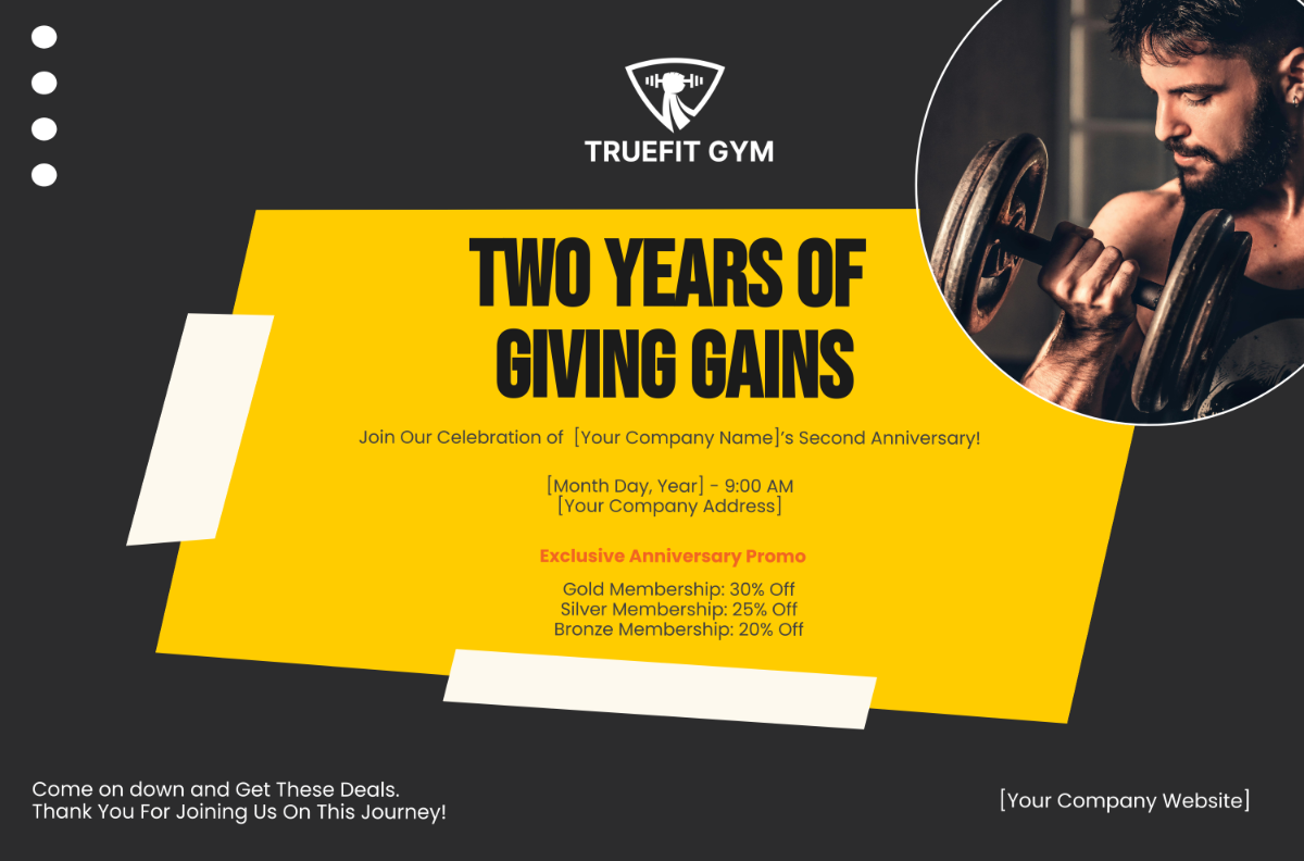 Gym Anniversary Banner