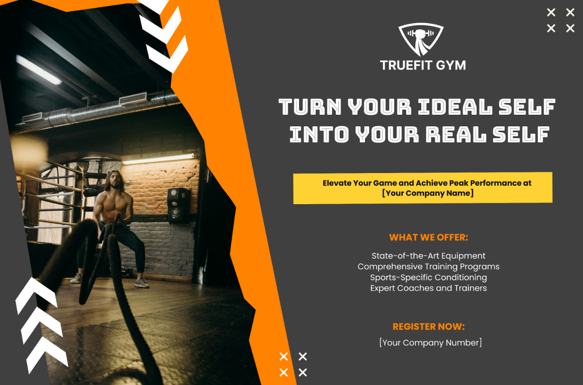 Fitness Sports Gym Web Banner Template - Edit Online & Download