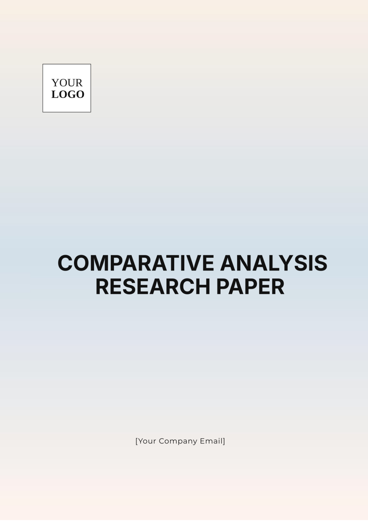 Comparative Analysis Research Paper Template