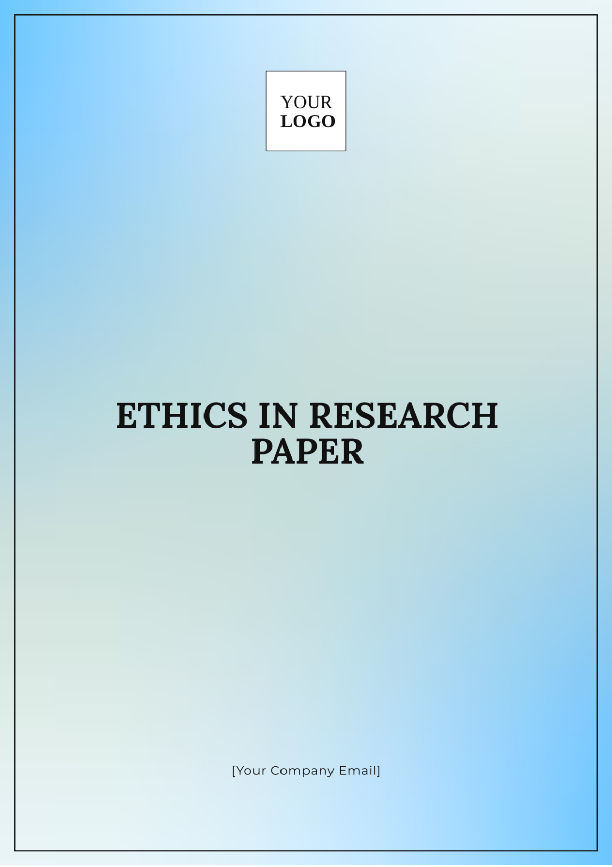 Ethics in Research Paper Template