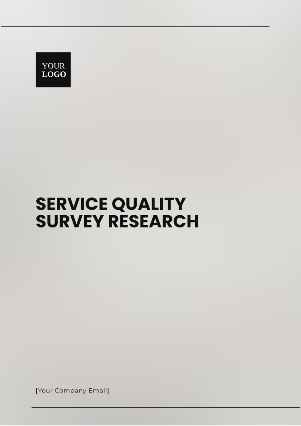 Service Quality Survey Research Template - Edit Online & Download