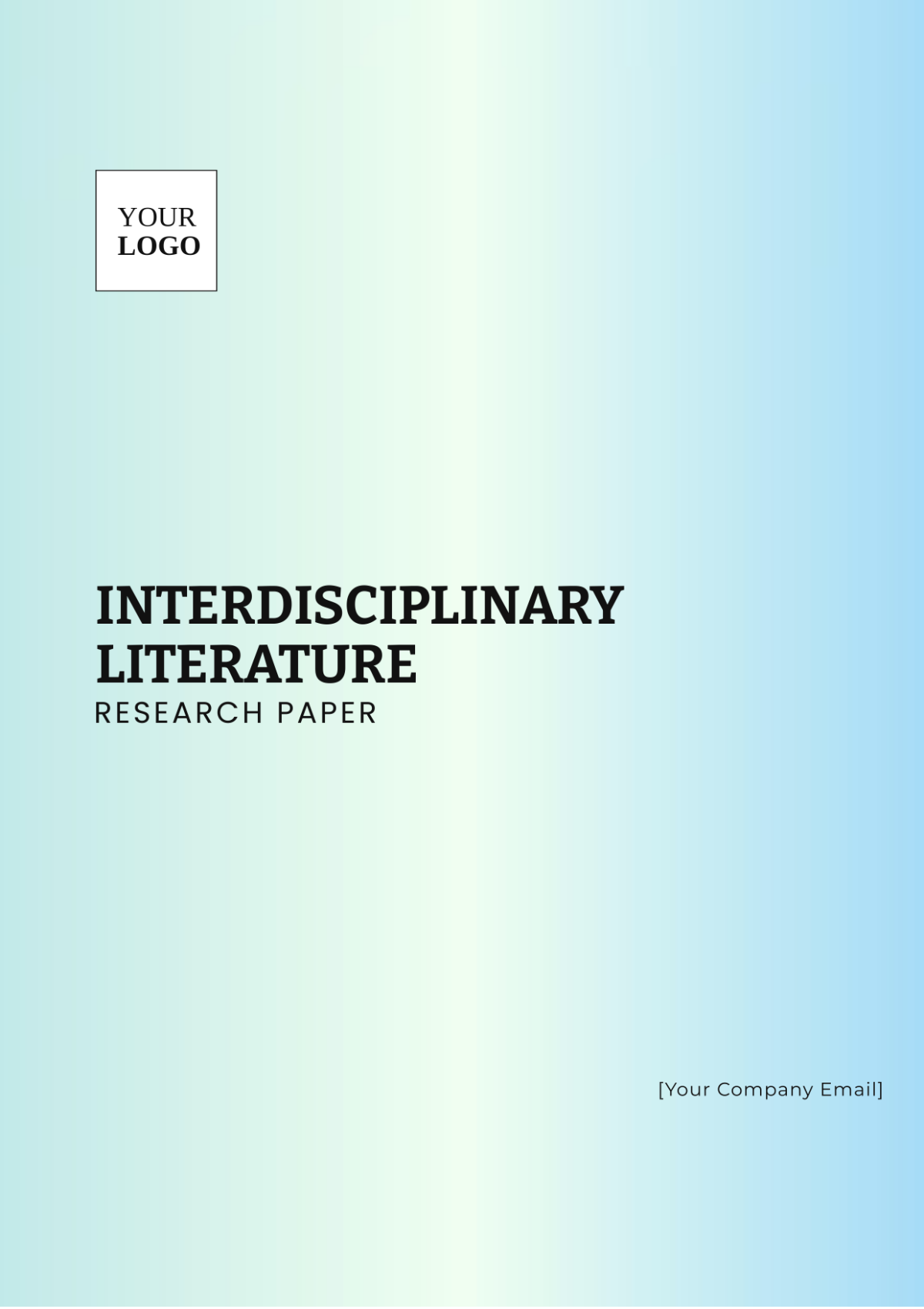 Interdisciplinary Literature Research Paper Template