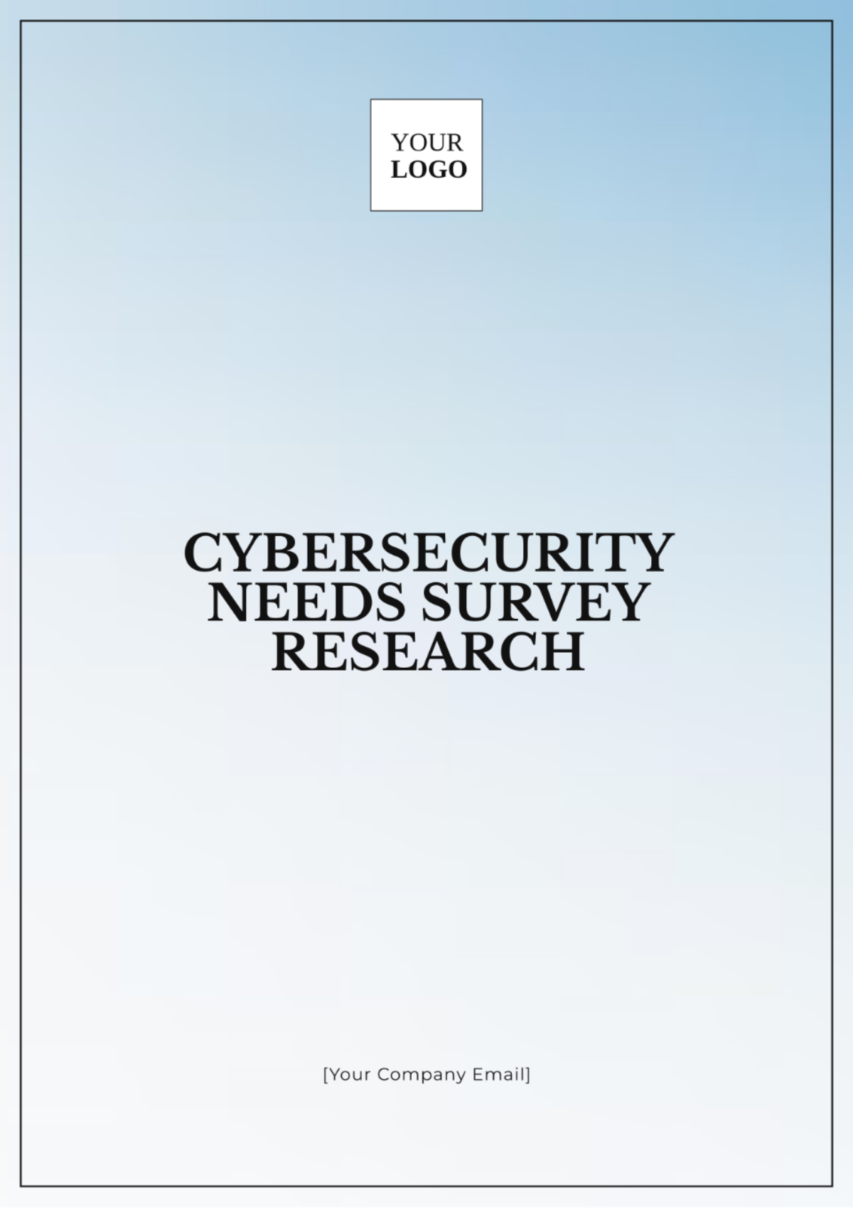 Cybersecurity Needs Survey Research Template - Edit Online & Download