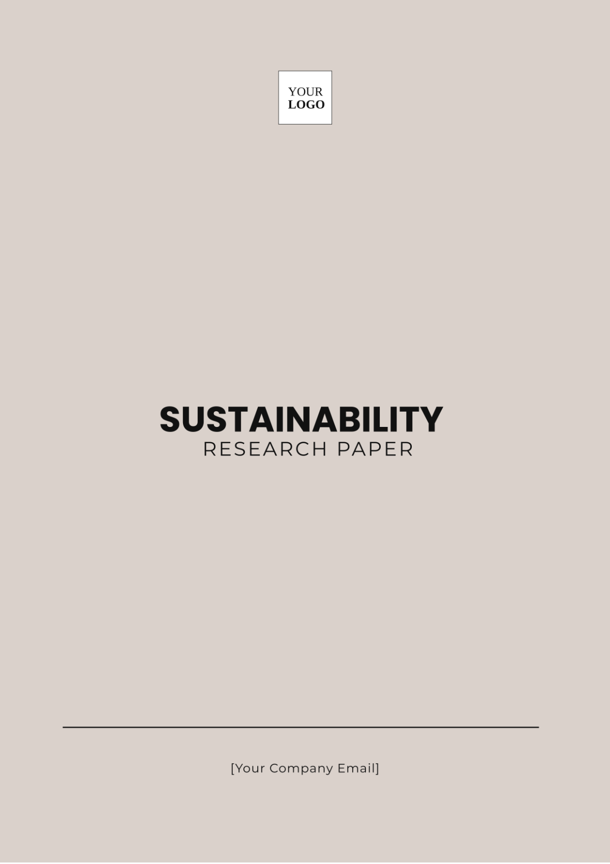 Sustainability Research Paper Template