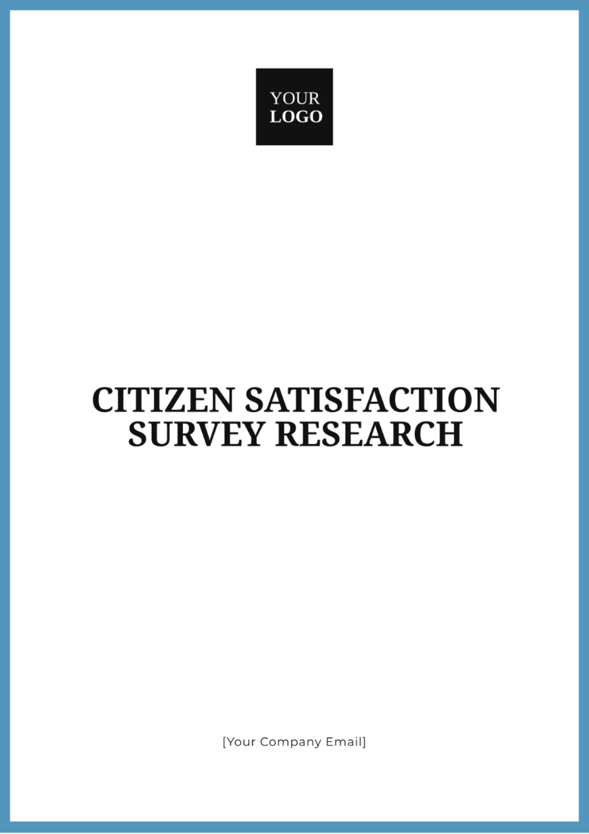 Citizen Satisfaction Survey Research Template - Edit Online & Download