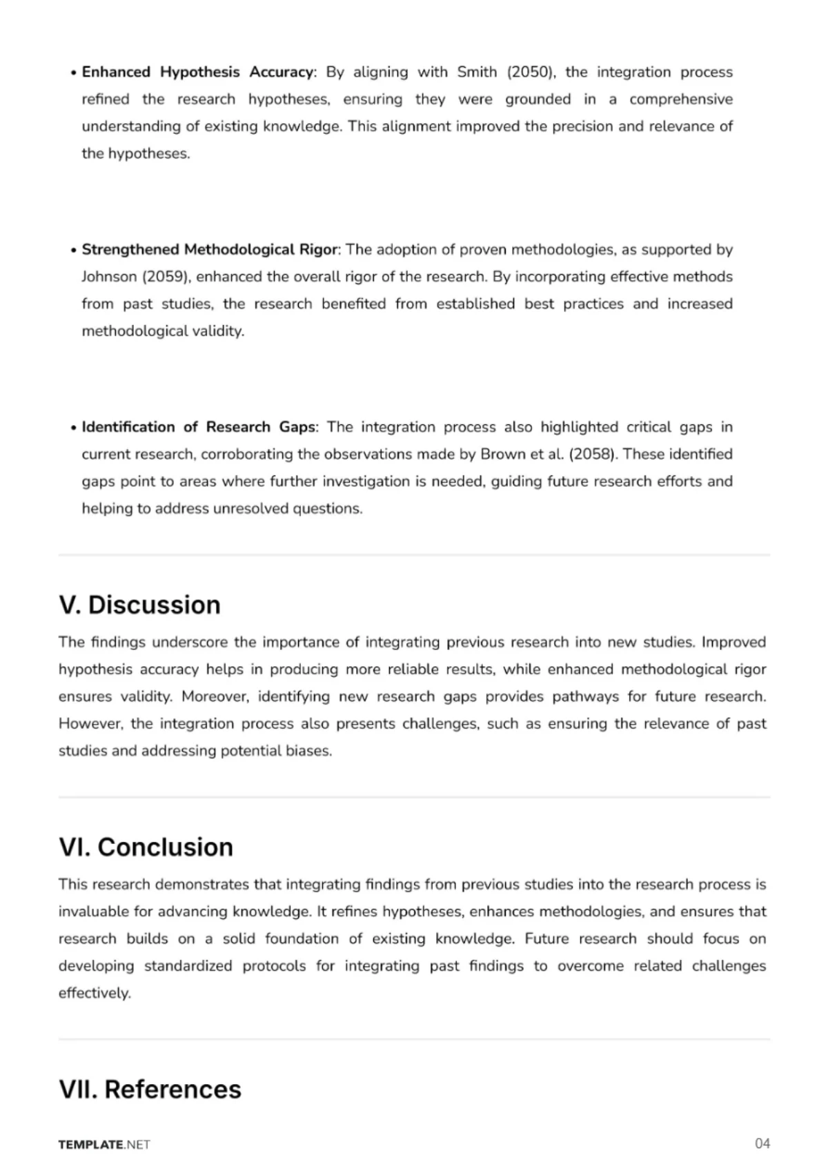 Free Integrating Findings into Research Process Template to Edit Online