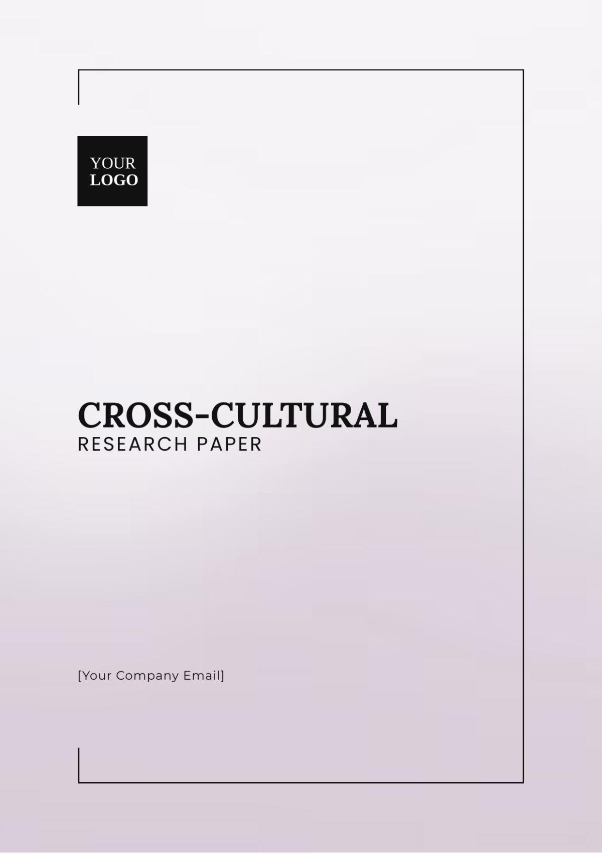 Cross-Cultural Research Paper Template