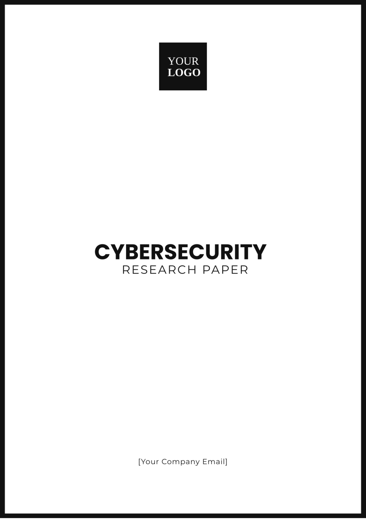 Cybersecurity Research Paper Template