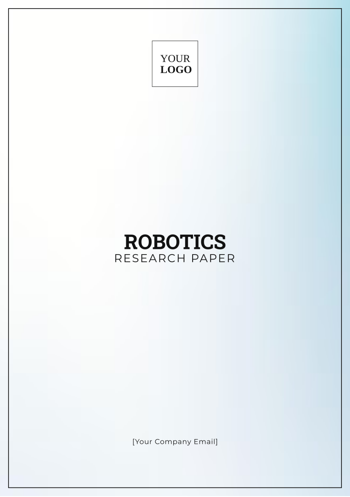 Robotics Research Paper Template