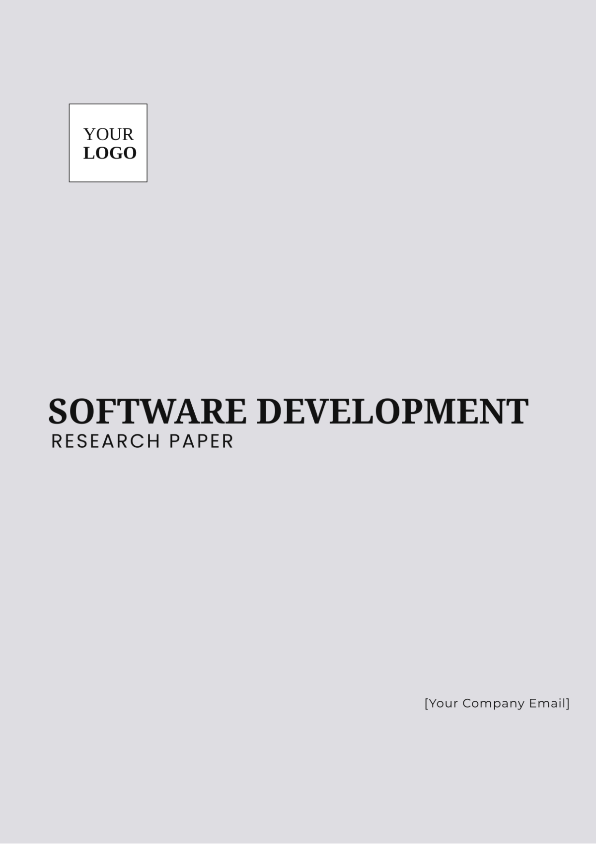 Software Development Research Paper Template