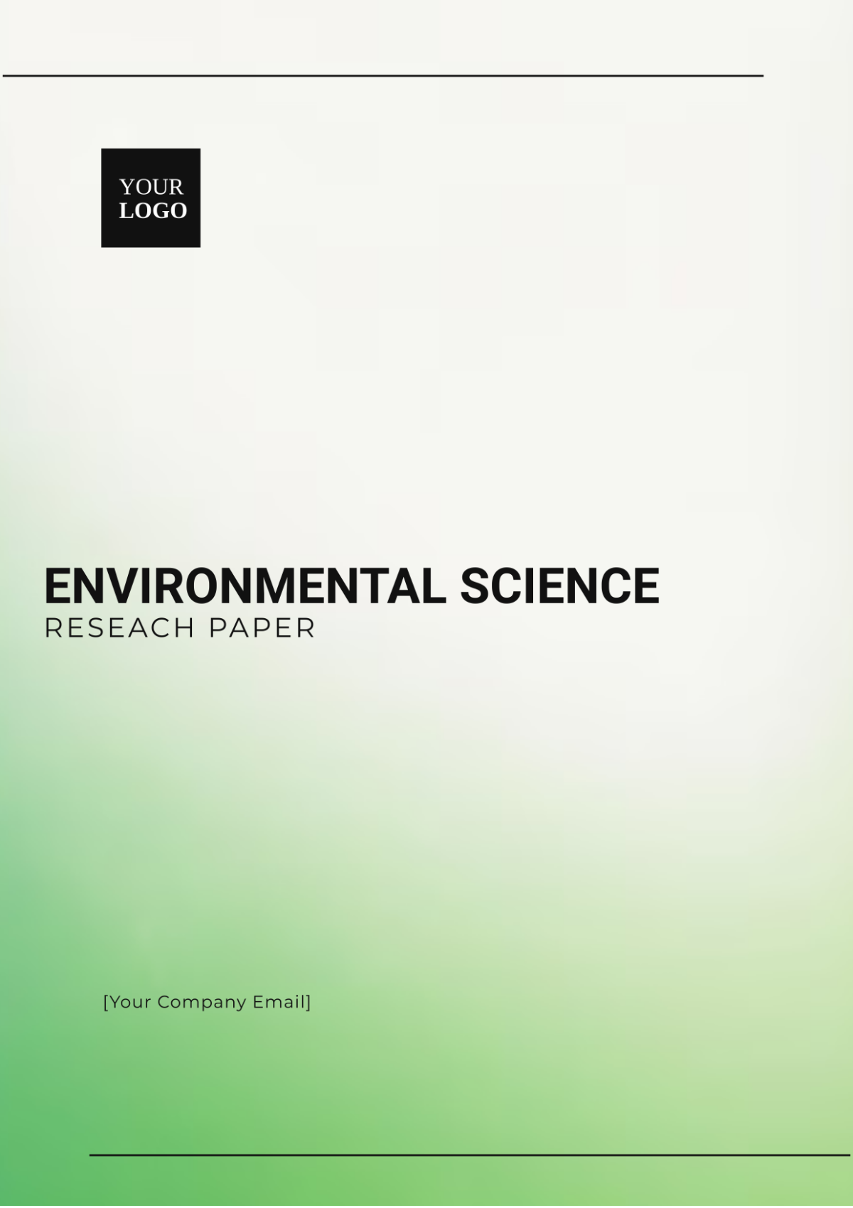 Environmental Science Research Paper Template