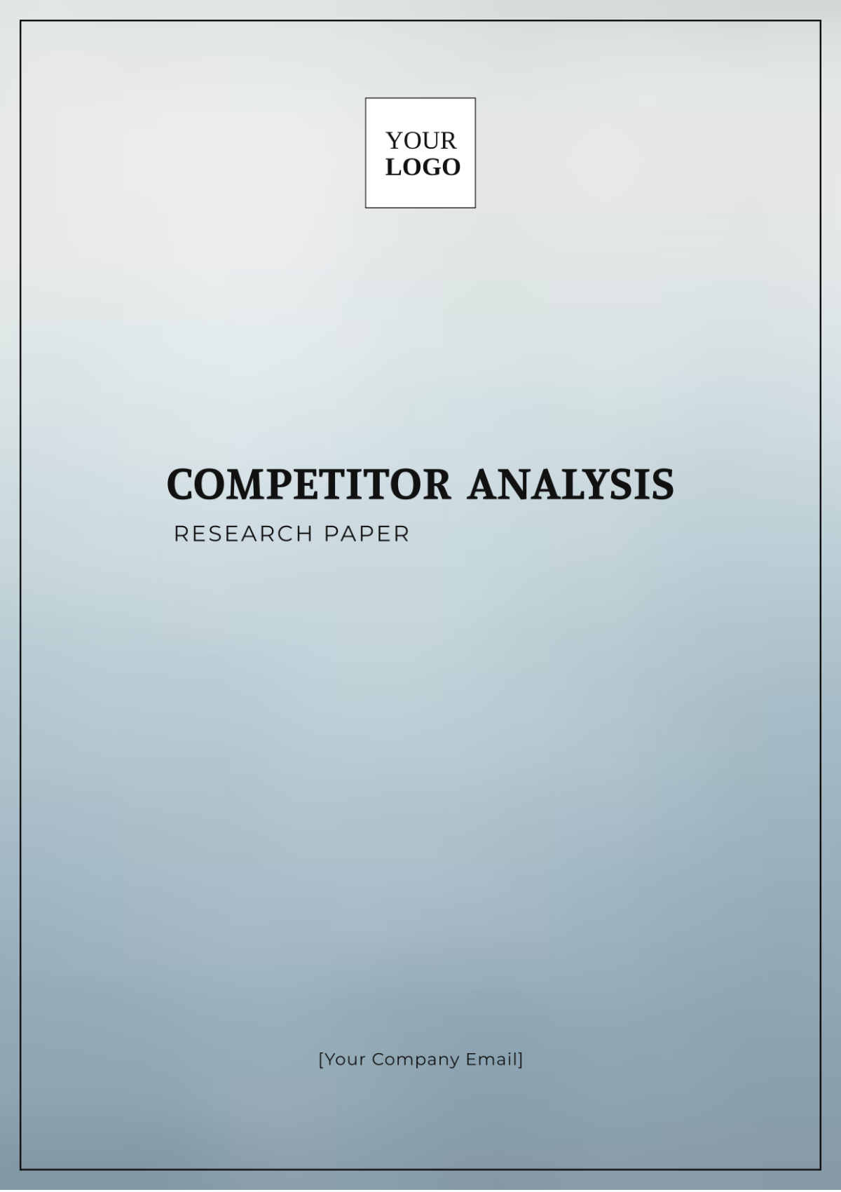 Competitor Analysis Research Paper Template