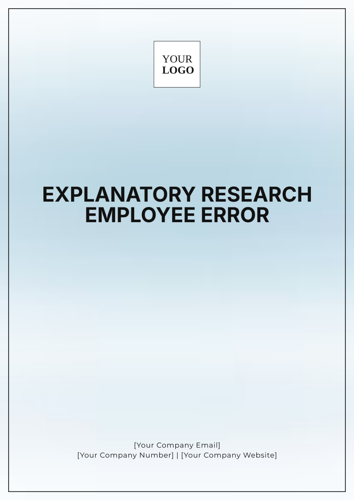 Explanatory Research Employee Error Template - Edit Online & Download