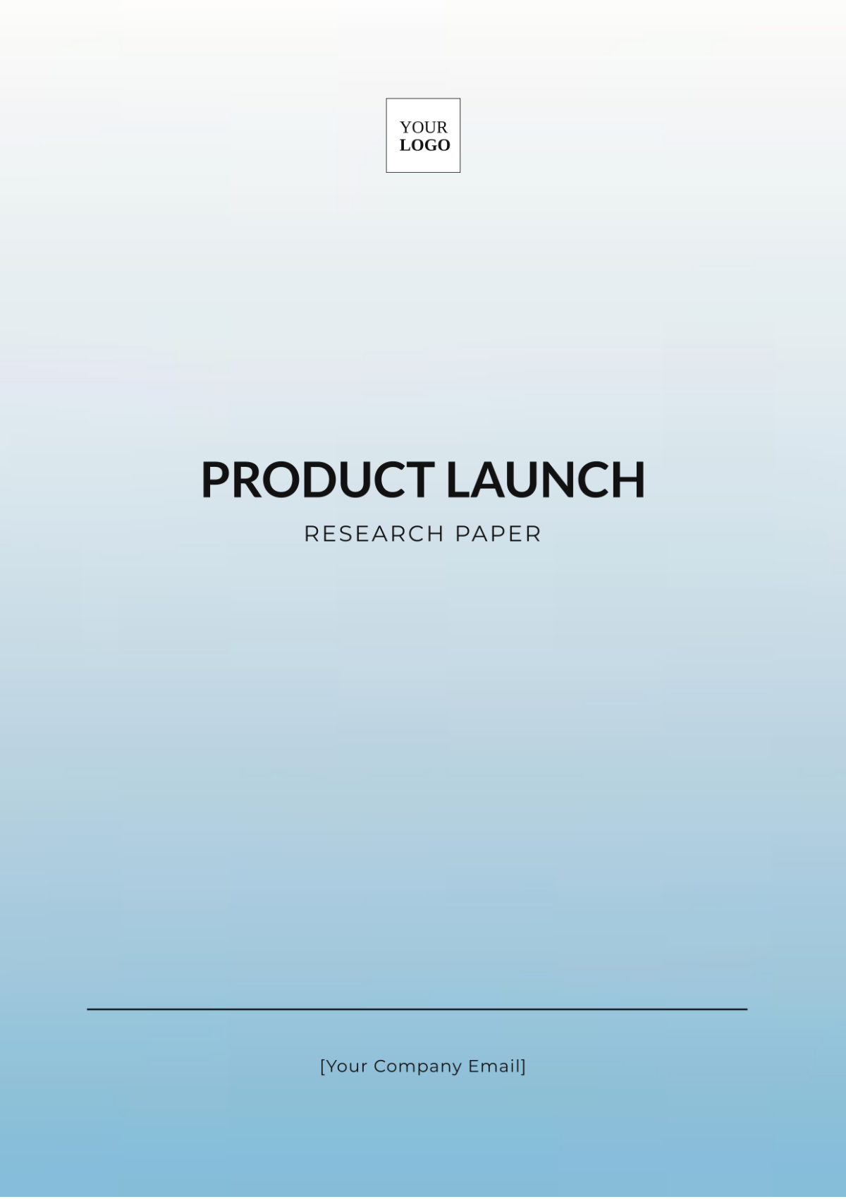 Product Launch Research Paper Template