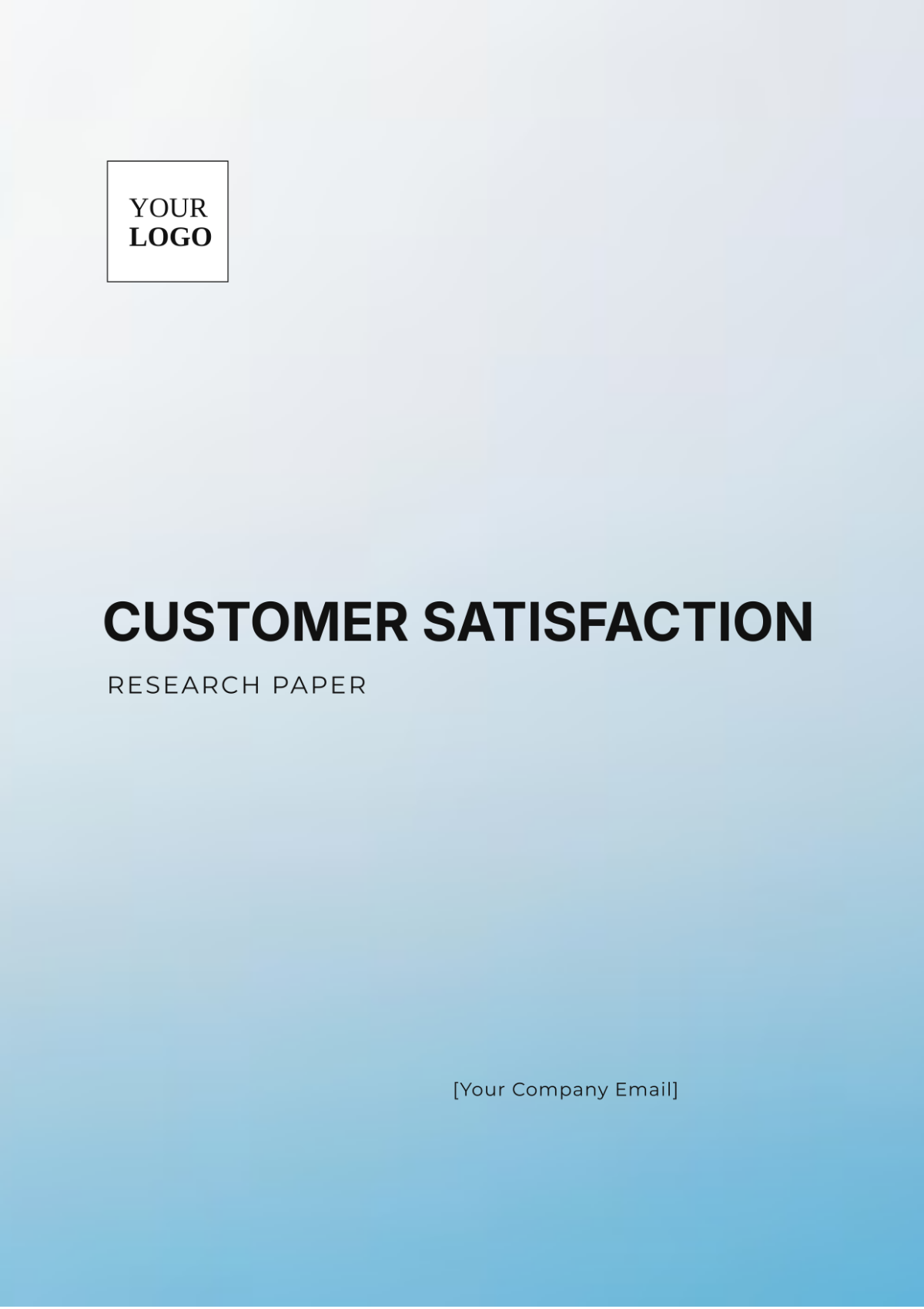 Customer Satisfaction Research Paper Template