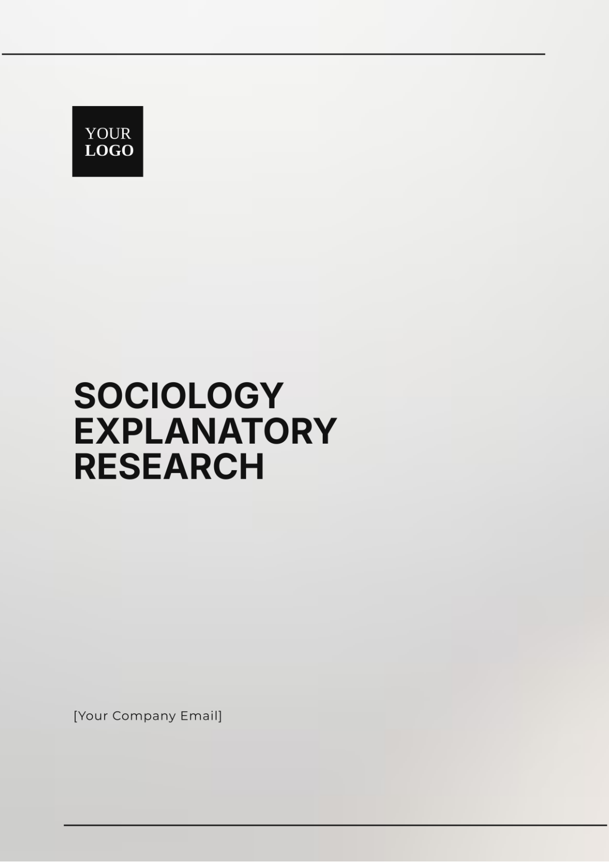 Sociology Explanatory Research Template - Edit Online & Download