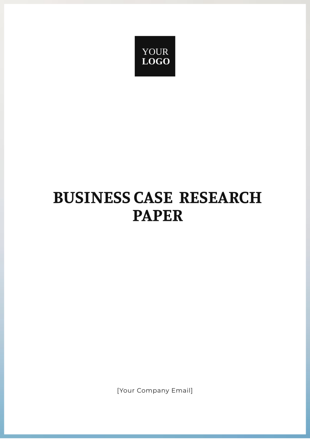 Business Case Research  Paper Template