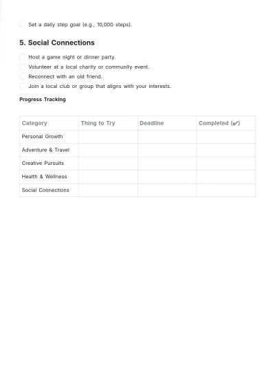 Free List Template to Edit Online