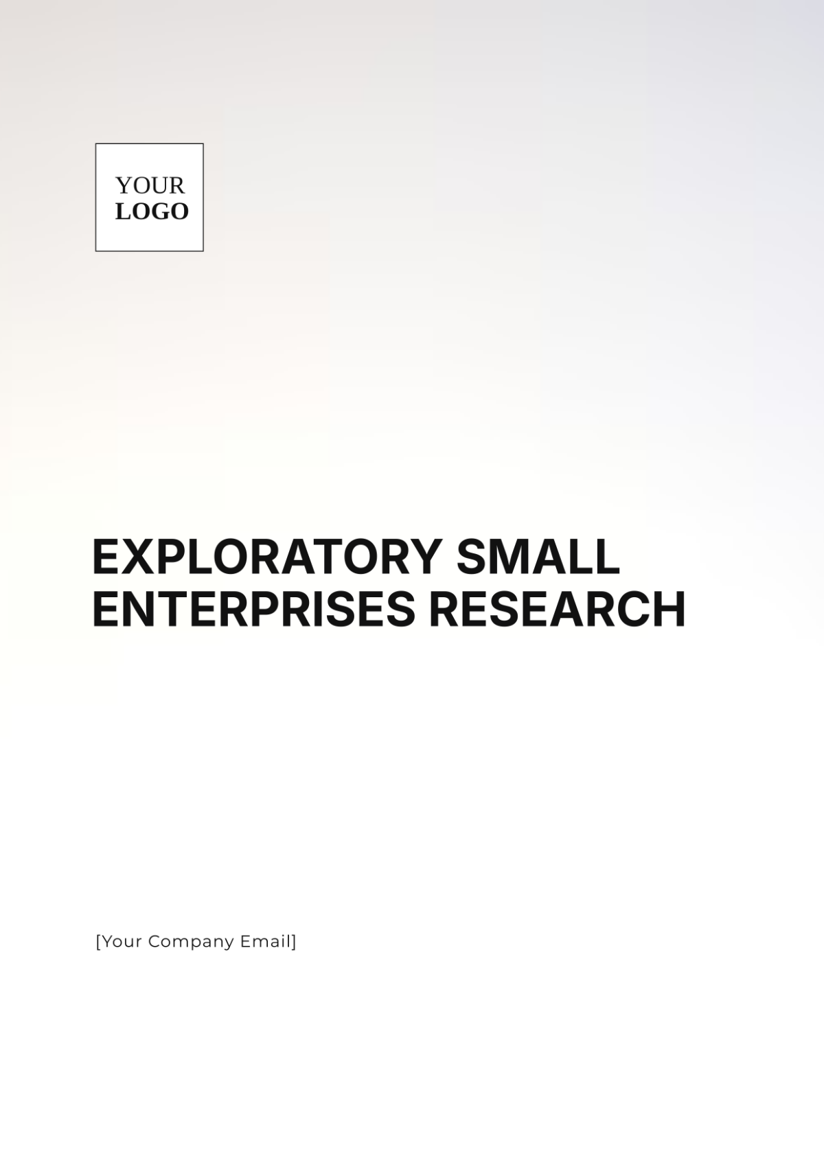 Exploratory Small Enterprises Research Template - Edit Online & Download